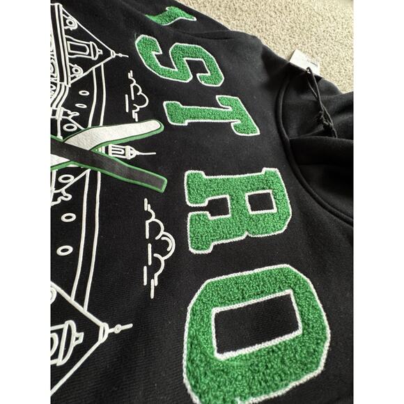 First Row Art Dept graphic fleece Varsity hoodie with patches Small New Nwt - Picture 4 of 12